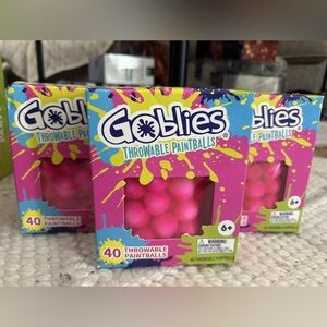 Goblies - 120 Throwable Paintballs - Pink - 3 Packs Of 40. Brand New